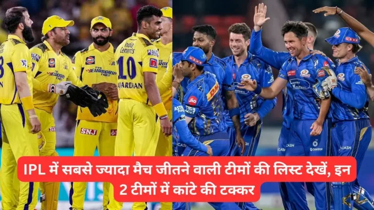 Most Wins in IPL List Hindi