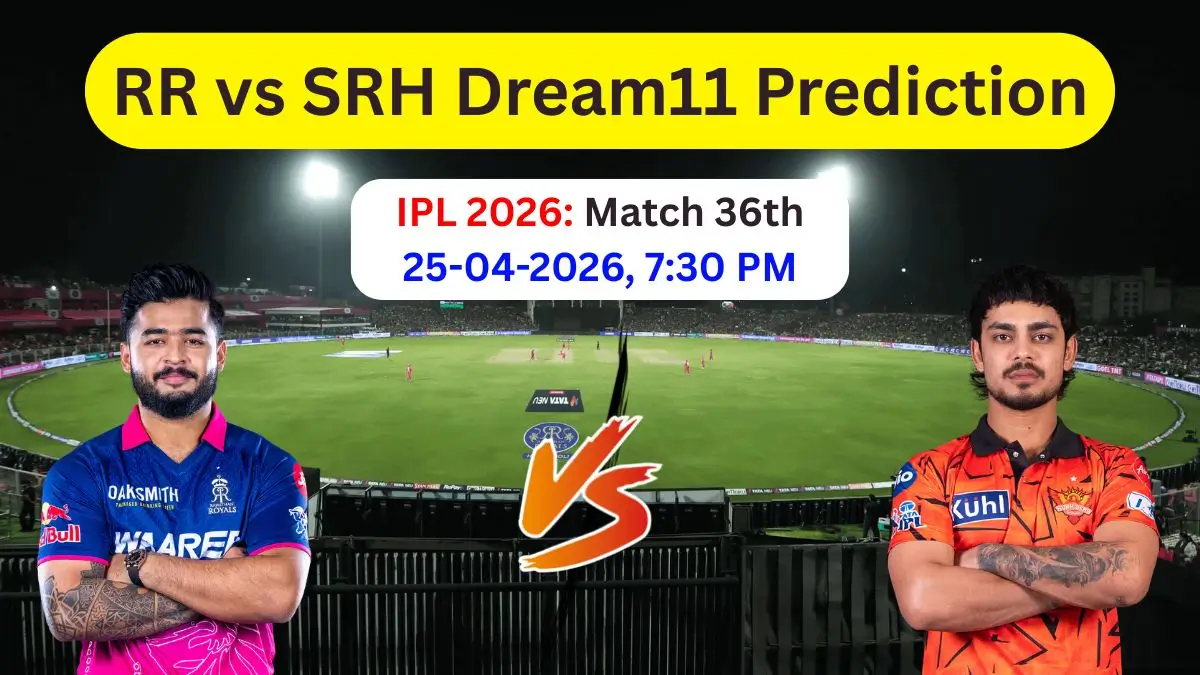 RR vs SRH Dream11 Prediction in Hindi